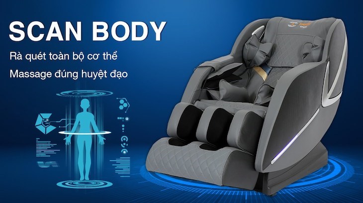 Công nghệ Scan Body trên ghế massage Airbike giúp nâng cao hiệu quả trải nghiệm cho người dùng