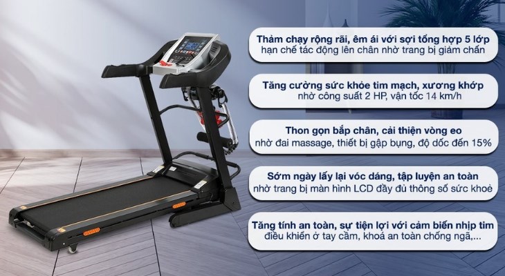 Máy chạy bộ Airbike Sport MK-277 là thiết bị chăm sóc sức khỏe phù hợp với mọi thành viên trong gia đình