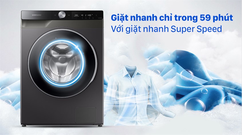 Máy giặt Samsung AI Inverter 10kg WW10T634DLX/SV phù hợp với gia đình nhiều thế hệ