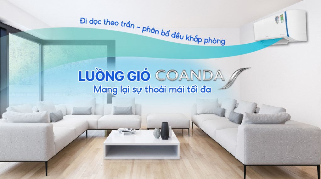 Máy lạnh Daikin Inverter 2 HP FTKF50XVMV có hiệu ứng gió thổi dễ chịu Coanda tránh thổi trực tiếp vào người