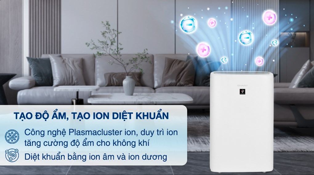 Máy lọc không khí Sharp KI-N50V-W 51W được trang bị 4 bộ lọc gồm màng lọc thô (màng lọc sơ cấp), màng lọc khử mùi, màng lọc HEPA, màng lọc tạo ẩm