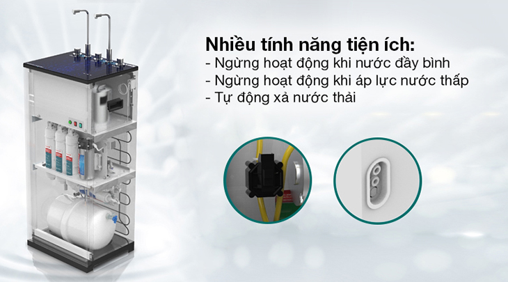 Máy lọc nước RO nóng nguội lạnh Sunhouse SHA76215CK 9 lõi