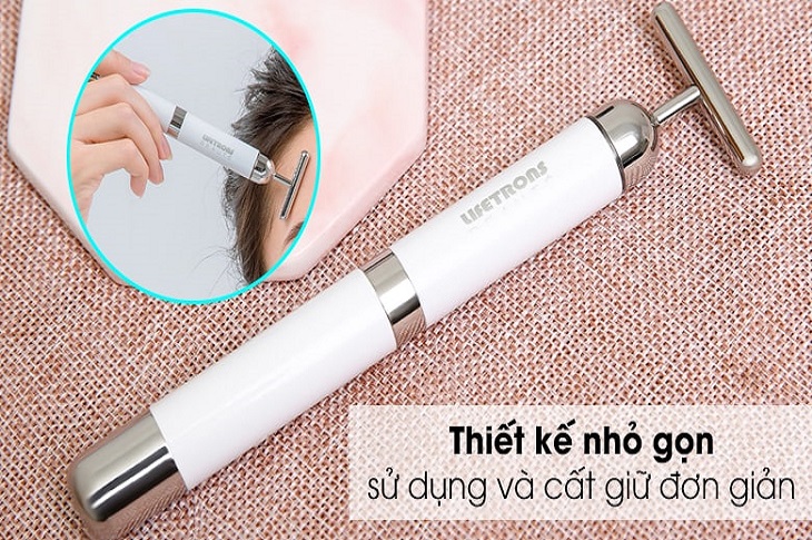 Máy massage mặt cải thiện tuần hoàn máu Lifetrons EM-500 có thiết kế nhỏ gọn và dễ sử dụng