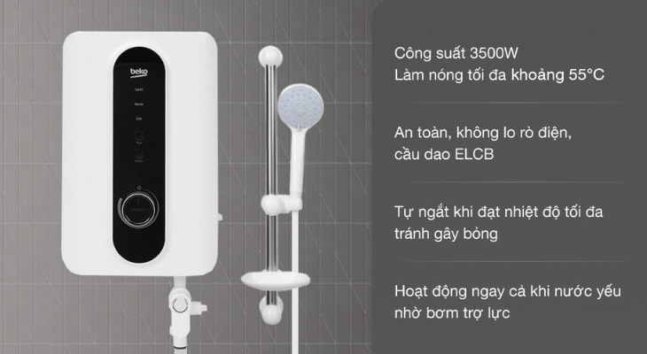 Máy nước nóng trực tiếp Beko 3500W BWI35S2D-213