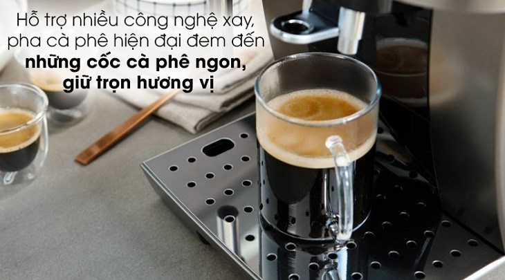 Máy pha cà phê Delonghi ECAM250.33.TB sở hữu nhiều công nghệ xay, pha cà phê hiện đại mang đến cho bạn những cốc cà phê ngon