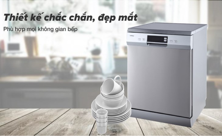 Máy rửa chén độc lập Hafele HDW-F60E (538.21.200) được thiết kế đơn giản và quá trình rửa tiện lợi hơn với 8 chương trình hoạt động
