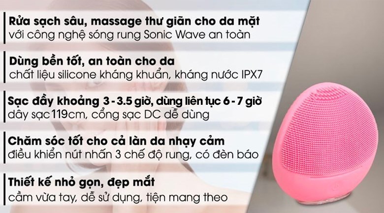 Máy rửa mặt và massage dành cho da nhạy cảm Halio Baby Pink có thể sử dụng làm sạch da sâu cũng như hỗ trợ tẩy tế bào chết nhẹ nhàng