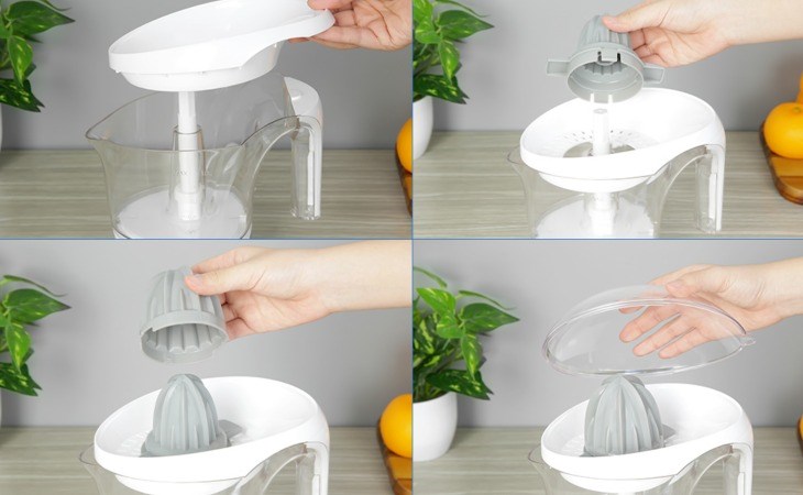 Người dùng dễ dàng vệ sinh máy vắt cam Delites do các bộ phận có thể tháo rời