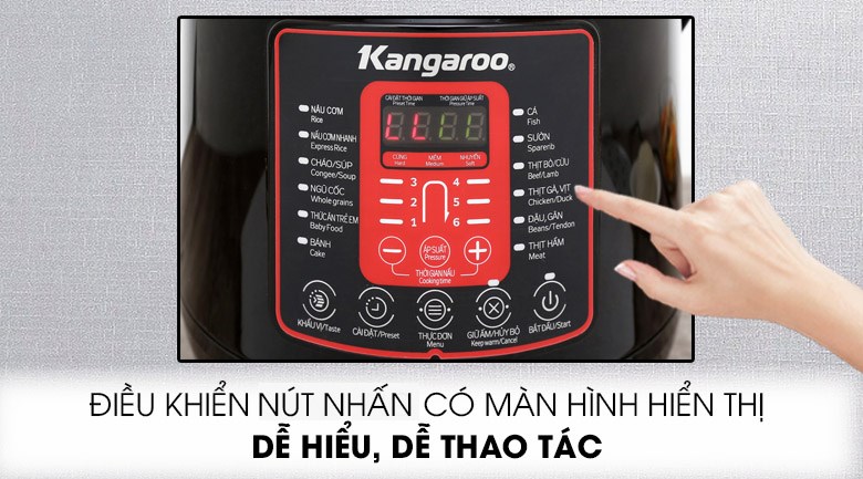 Nồi có bảng điều khiển dễ dàng sử dụng