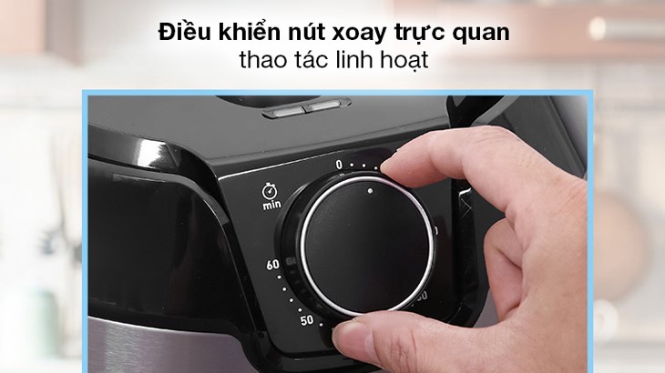 Nồi chiên không dầu Tefal EY201D15 4.2 lít điều khiển bằng nút xoay, thao tác linh hoạt, dễ dàng