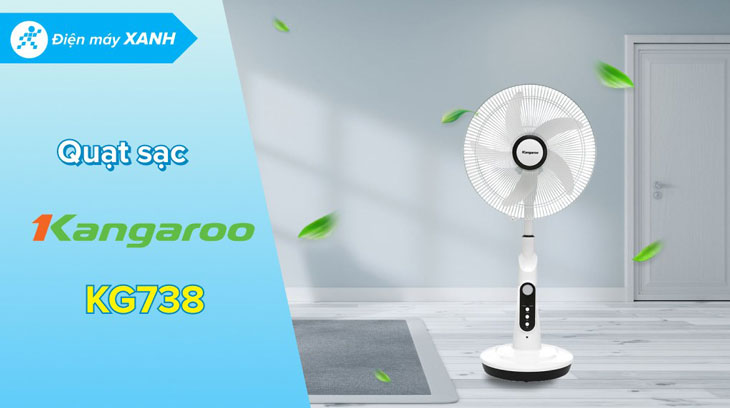 Quạt sạc điện Kangaroo KG738 đang được kinh doanh tại Điện máy XANH với giá 1.440.000 VNĐ (cập nhật tháng 07/2023, có thể thay đổi theo thời gian)