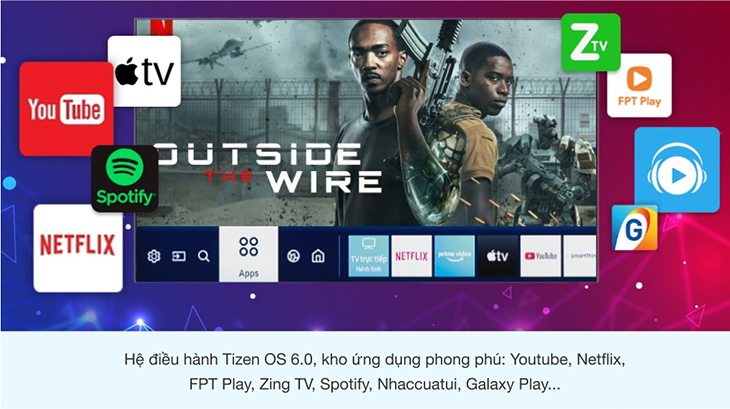 Hệ điều hành Tizen OS trên Smart Tivi Samsung 4K Crystal UHD 55 Inch UA55AU9000