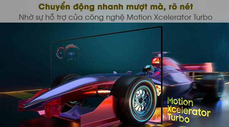 Smart Tivi QLED 4K 55 inch Samsung QA55Q65A đem lại chuyển động mượt mà nhờ Xcelerator Turbo