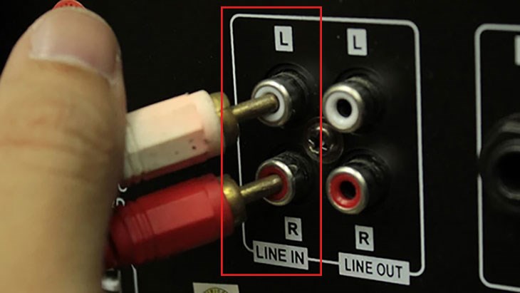 Cổng Line là đưa tín thiệu âm thanh vào Amply