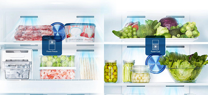 khí lạnh lan tỏa đồng đều đến mọi ngóc ngách của tủ lạnh