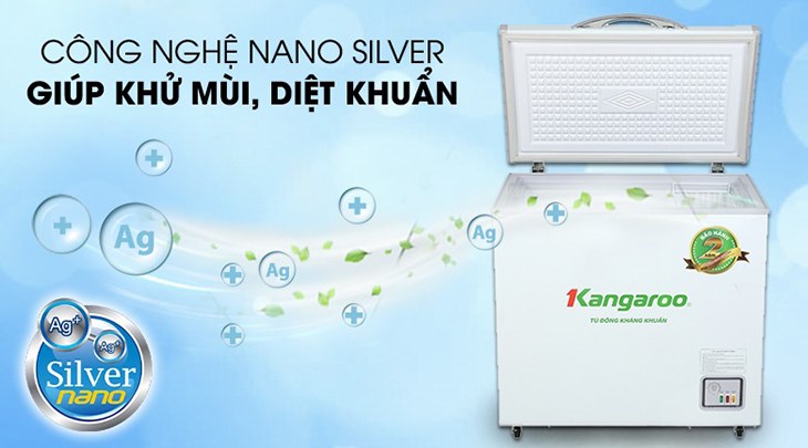 Tủ đông Kangaroo 140 lít KG 265NC1 có khả năng loại bỏ mùi hôi tanh khó chịu của thực phẩm