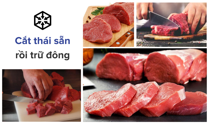Cắt thái sẵn thực phẩm rồi mới trữ đông