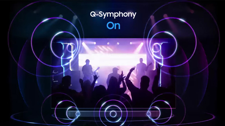 Công nghệ âm thanh Q-Symphony 3.0 trên tivi Samsung 2023