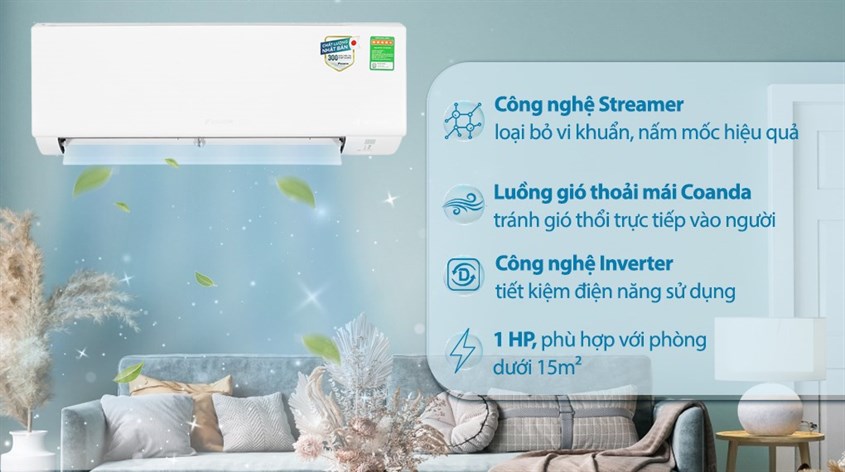 Daikin Inverter 1 HP ATKF25XVMV