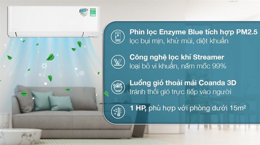 Máy lạnh Daikin Inverter 1 HP FTKY25WMVM