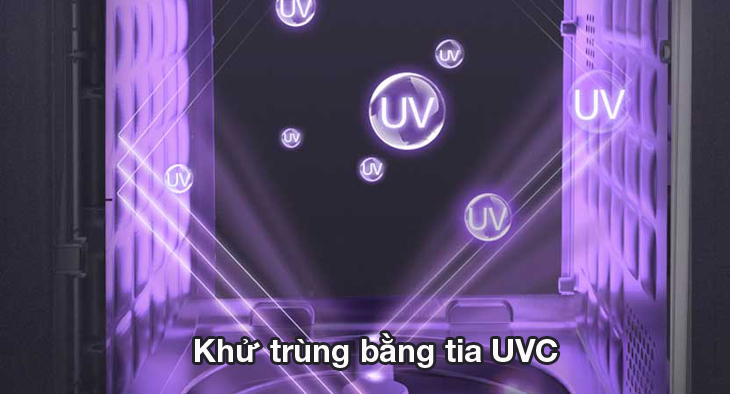 Công nghệ UVC phát tia UV khử khuẩn