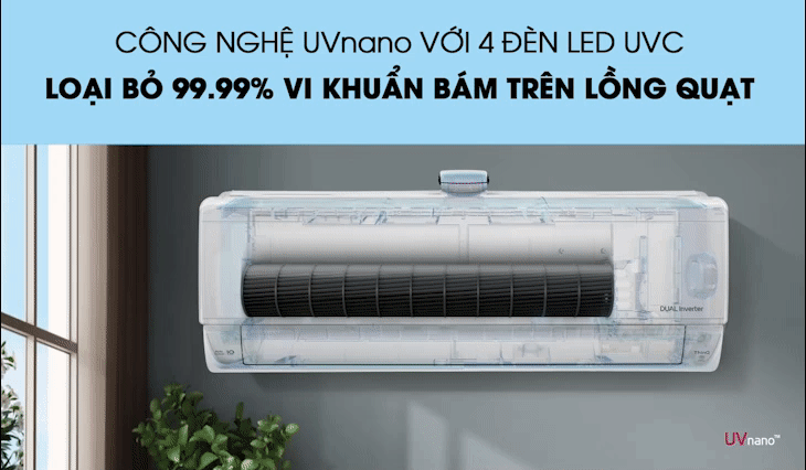 Công nghệ độc quyền UVnano trên máy lạnh LG