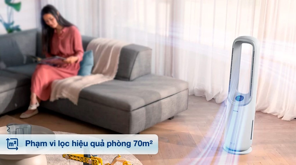 Màng lọc HEPA tích hợp trong VitaShield có khả năng loại bỏ tới 99.9% vi khuẩn và virus trong không khí