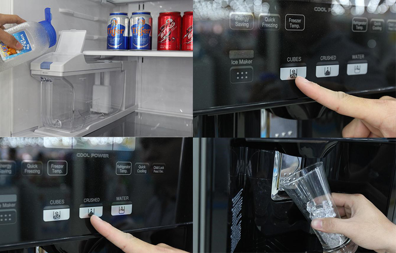 Mini Cubed Ice tạo đá viên nhỏ gọn, lý tưởng để làm lạnh nhanh soda, cocktail và nước trái cây