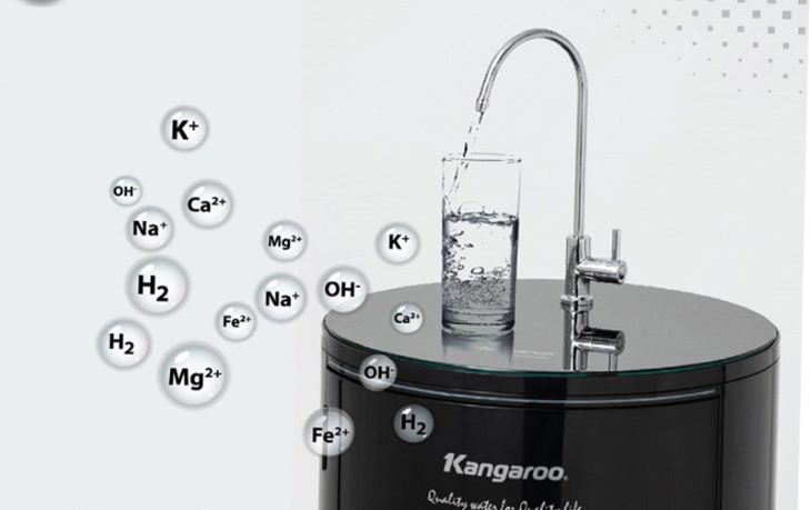 Máy lọc nước điện phân của Kangaroo sử dụng màng lọc RO kiểm soát các vật chất đi qua