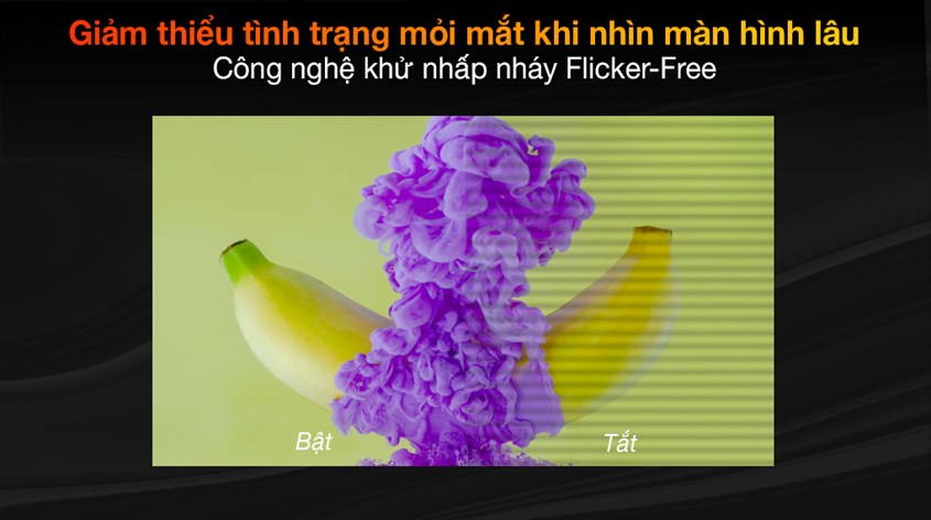 Công nghệ chống nháy Flicker-Free của Màn hình Asus ProArt PA247CV 23.8 inch giúp giảm áp lực và tình trạng mỏi mệt cho mắt khi phải nhìn vào màn hình LCD thường xuyên