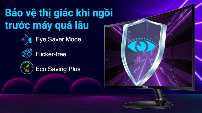 Màn hình cong Samsung LC27F390FHEXXV 27 inch Full HD/60Hz/4ms với thiết kế bảo vệ mắt tối ưu