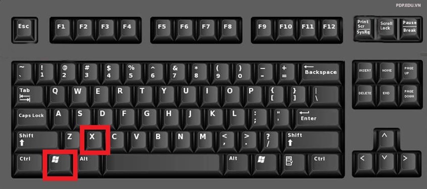 Người dùng cũng có thể mở Control Panel bằng tổ hợp phím tắt Windows + X