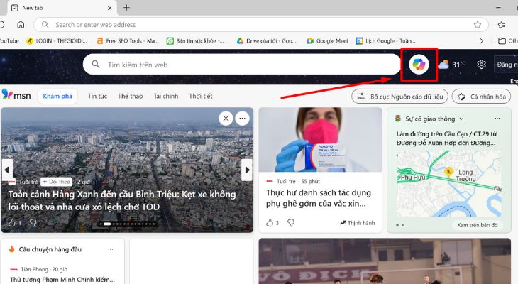 Truy cập Microsoft Copilot trên trình duyệt Edge