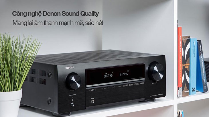 Amply Denon AVRX250BTBKE2 130W trang bị công nghệ Denon Sound Quality giúp âm thanh phát ra mạnh mẽ, phù hợp nhiều thể loại nhạc