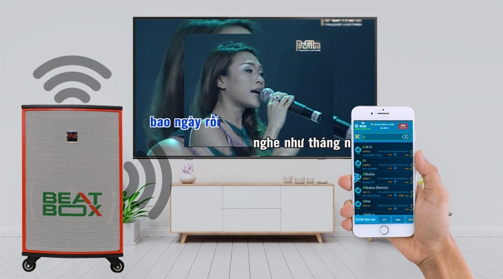 Dàn karaoke di động được tích hợp đầu karaoke