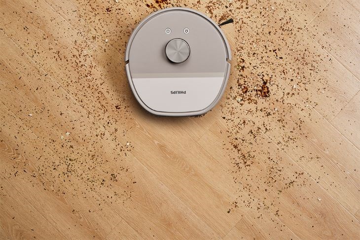 Robot hút bụi Philips có thể dễ dàng điều khiển nó thông qua ứng dụng HomeRun Robot trên điện thoại
