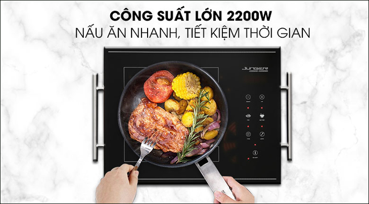 Bếp hồng ngoại Junger MT-21 có công suất lớn giúp nấu ăn nhanh hơn
