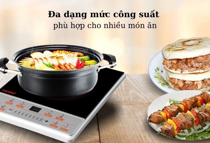Bếp sở hữu công suất mạnh mẽ giúp gia nhiệt và nấu ăn nhanh chóng