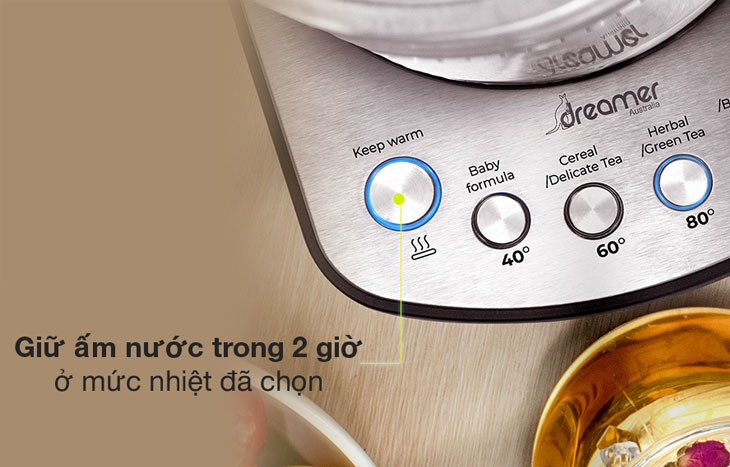 Giữ ấm nước lên đến 2 giờ