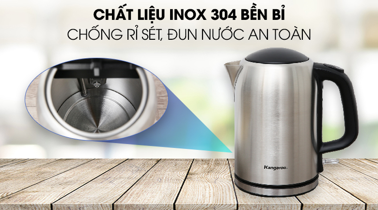 Ấm đun siêu tốc Kangaroo 1.7 lít KG-353 là sản phẩm chất lượng với mức giá hấp dẫn
