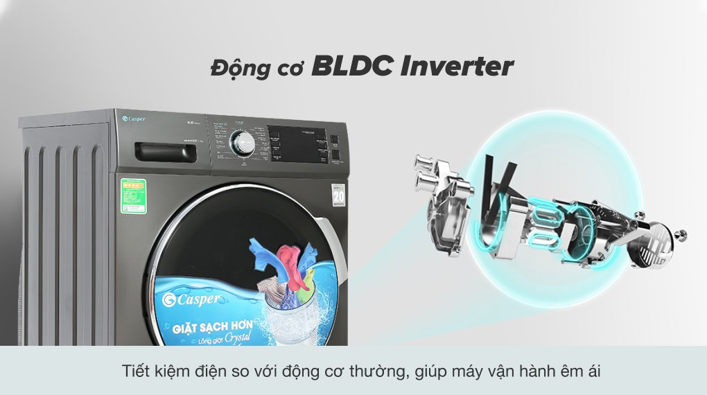 Tổng quan các dòng máy giặt Casper năm 2022 - Động cơ BLDC inverter
