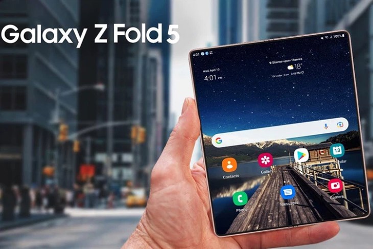 Galaxy Z Fold5 giúp tối ưu màn hình không nếp gấp nhờ bản lề giọt nước