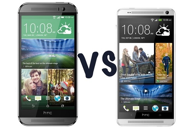 HTC One M8 bên cạnh người tiền nhiệm HTC One