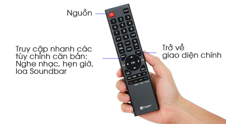 Tivi Casper 32 inch 32HN5000 - từ xa