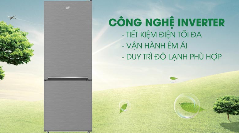 CÃ´ng nghá» Inverter - Tá»§ láº¡nh Beko Inverter 323 lÃ­t RCNT340I50VZX