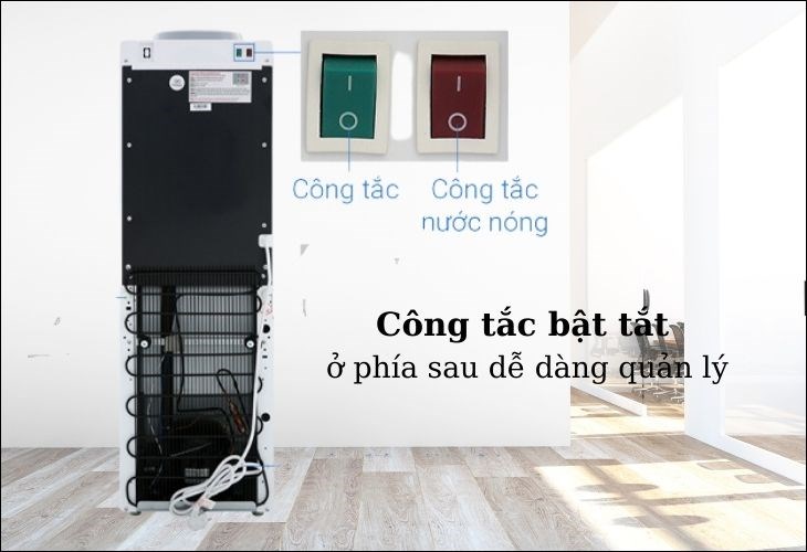 Sản phẩm được thiết kế với nút tắc bật tắt giúp bạn điều khiển máy dễ dàng