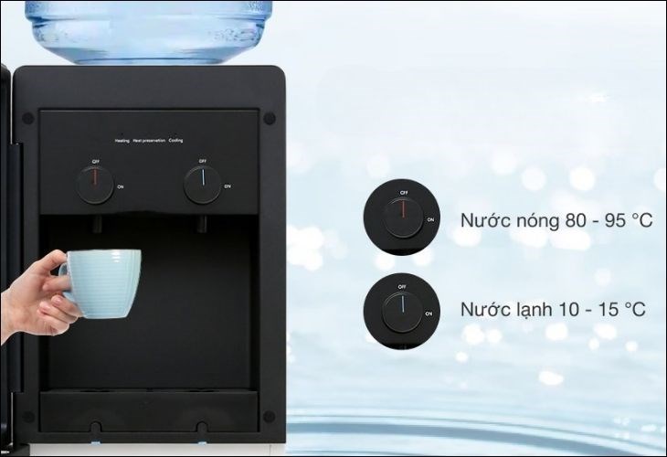 Sản phẩm cung cấp các loại nước khác nhau tương ứng với vòi lấy nước riêng biệt