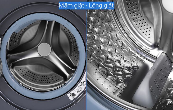 Lồng giặt và mâm giặt làm từ thép không gỉ