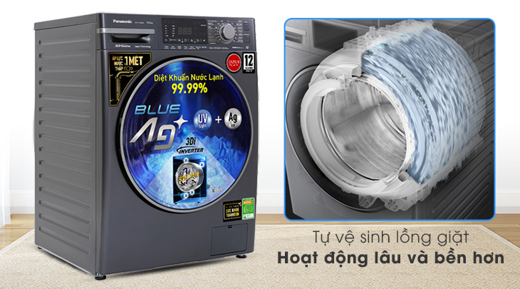 Tự vệ sinh lồng giặt, hạn chế sự phát triển của vi khuẩn, bụi bẩn