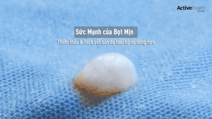 Tạo bọt siêu mịn với công nghệ Active Foam